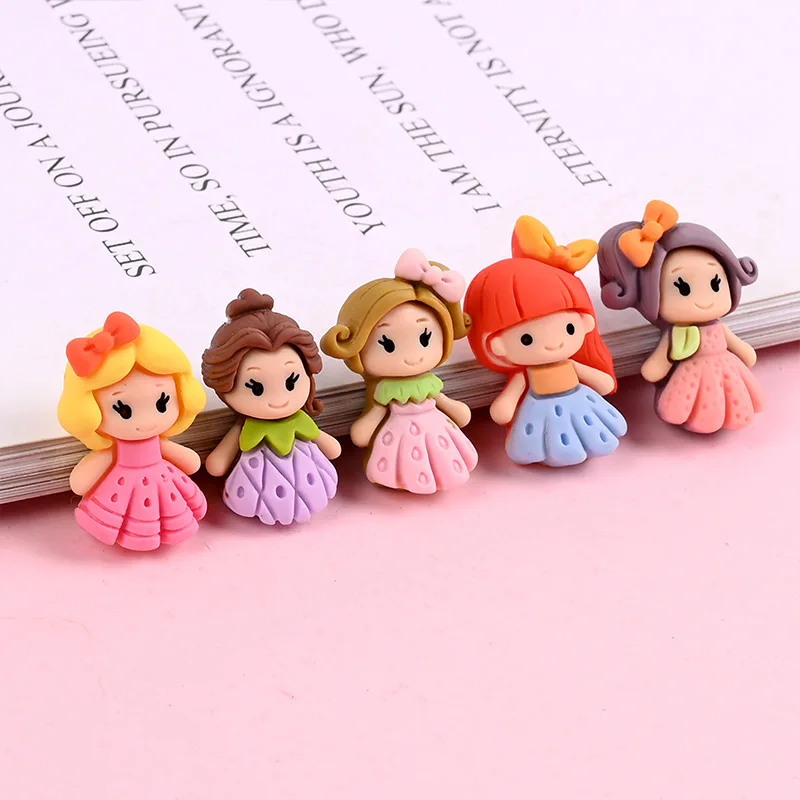 

10/20pcs Sweet Girl Resin Cabochon Earring Charms Cute Cartoon DIY Jewelry Pendant Flatback Homemade Girl Friendship Gift