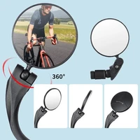 bicycle rear view mirror 360 degree rotate road bike rearview handlebar mount flexible safety cycling back mirror folded blind