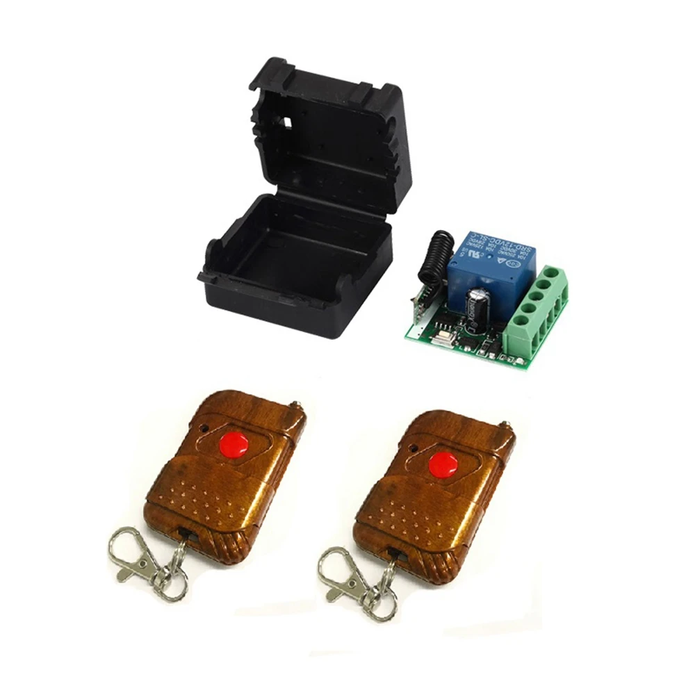 

433Mhz Universal Wireless RF Remote Control Switch DC 12V 10A 1CH Relay Receiver Module and 2X433.92 Mhz Remote Controls