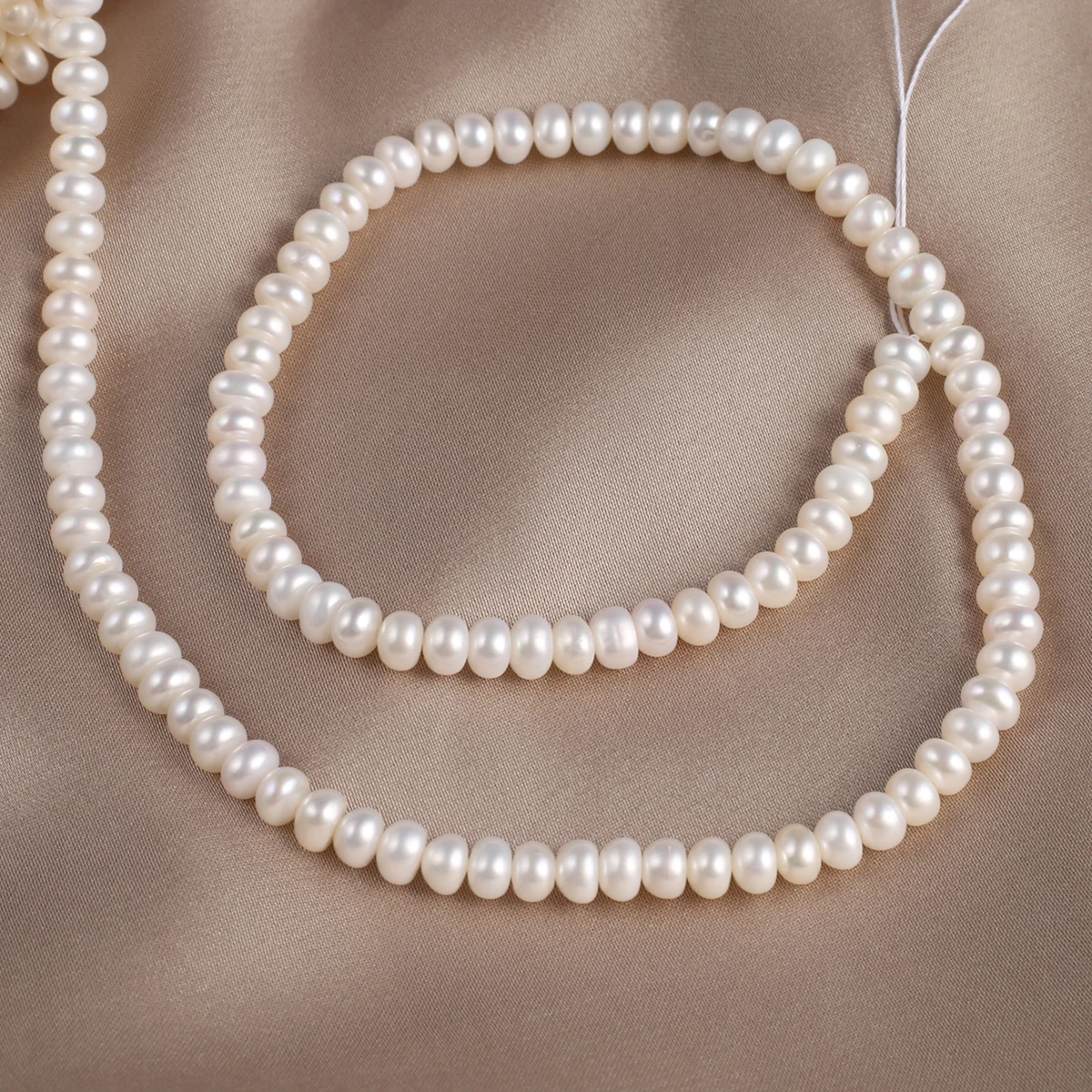 Natural Pearl Rondelle Beads AAA Loose Spacer Bead High Quality for Jewelry Making Diy Women Elegant Necklace Bracelet Crafts