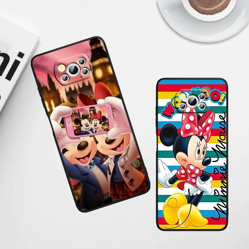 Чехол для телефона с Минни и Микки Маусом Xiaomi Poco X6 X5 X4 X3 F4 F3 NFC M6 M5 M4 GT S Pro 4G 5G C65