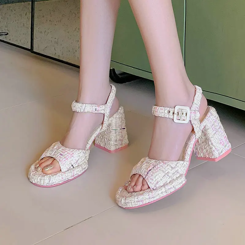 Туфли женские твидовые в клетку натуральная кожа стелька классические