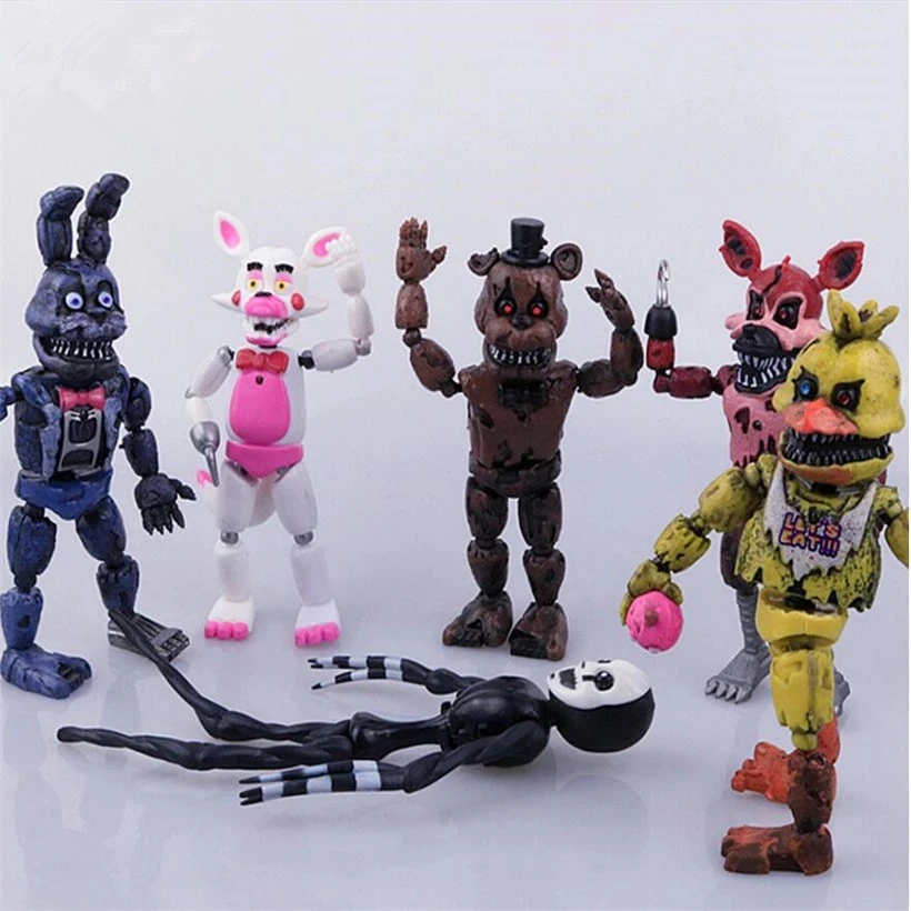 

2022 New Hot Sell Anime Figure Five Night Action Figure Fnaf Bonnie Bear Foxy Pvc Model Freddy Toys Children Birthday Gifts