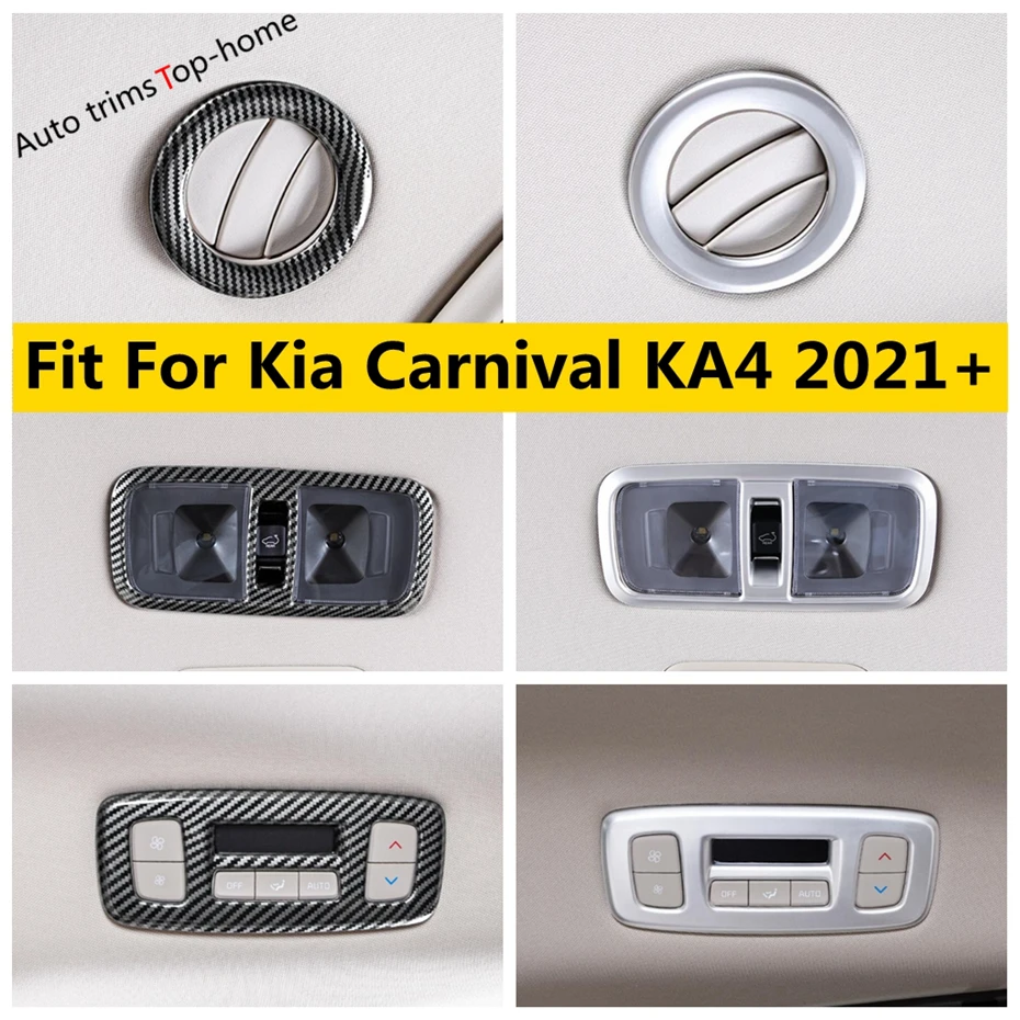 

For Kia Carnival KA4 2021 2022 ABS Roof Air Condition Outlet Switch Button Frame Vent Ring Decor Cover Trim Accessories Interior