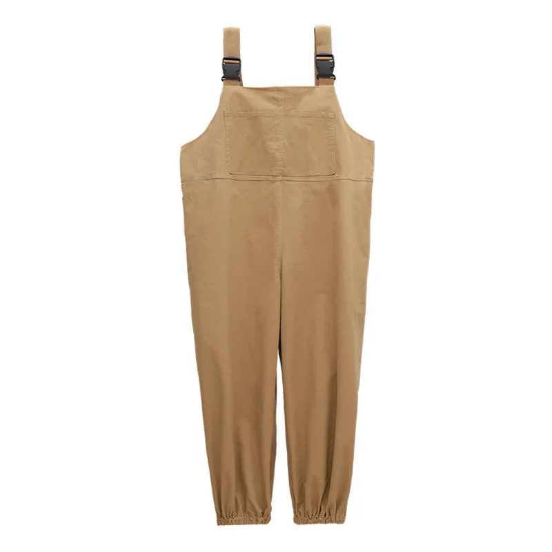 New Spring Autumn Khaki Loose Overalls All-match Age Reduction Rompers Casual Jumpsuits Streetwear Cotton Fisherman's Pants