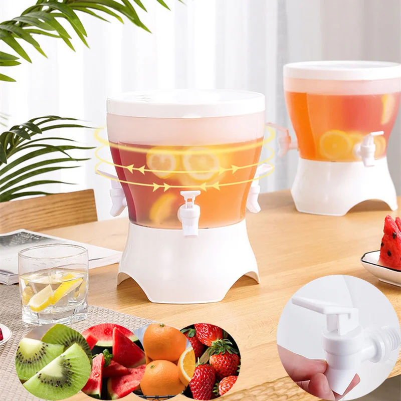 

3.5L Cold Kettle Refrigerator With Faucet Household Lemonade Bottle Drinkware Cold Water Container For Kitchen Cool Water Bucket