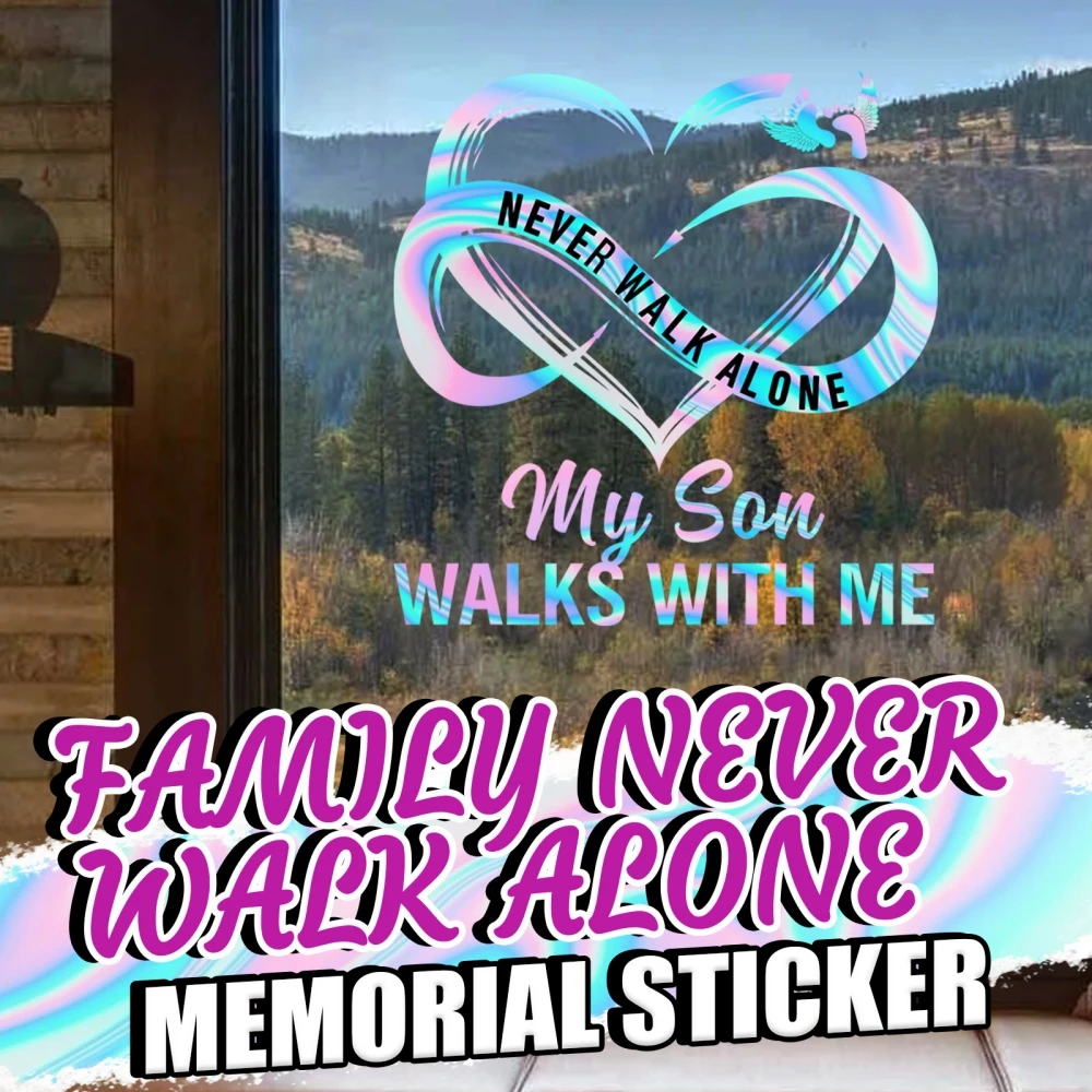 Наклейки на стену памятные наклейки никогда не ходите в одиночку мама и я иду