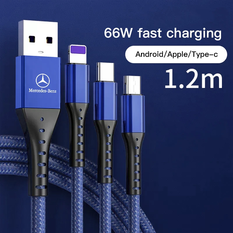 Кабель USB C — Type 5A PD провод для быстрой зарядки данных шнур Mercedes Benz AMG W206 W204 W205 W212 W213