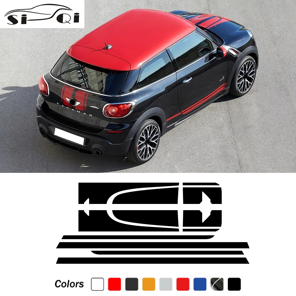 

Car Hood Engine Cover Vinyl Trunk Rear Body Kit Decal Side Stripe Sticker For MINI Paceman R61 JCW John Cooper Works Accessories