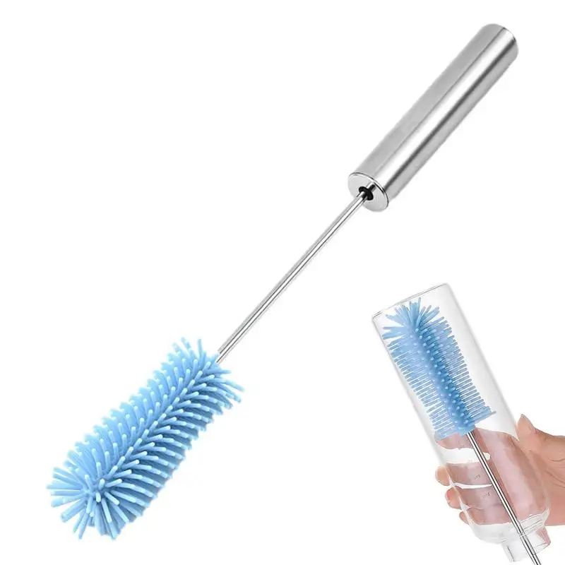 

Bottle Cleaner Brush Stainless Steel Handle Water Bottle Cleaner Rotating Brush Cleaner Tools With Long Handle For Insulated
