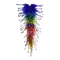 colorful murano glass chandelier lamp for home led pendant lighting glass lights luxury fixtures