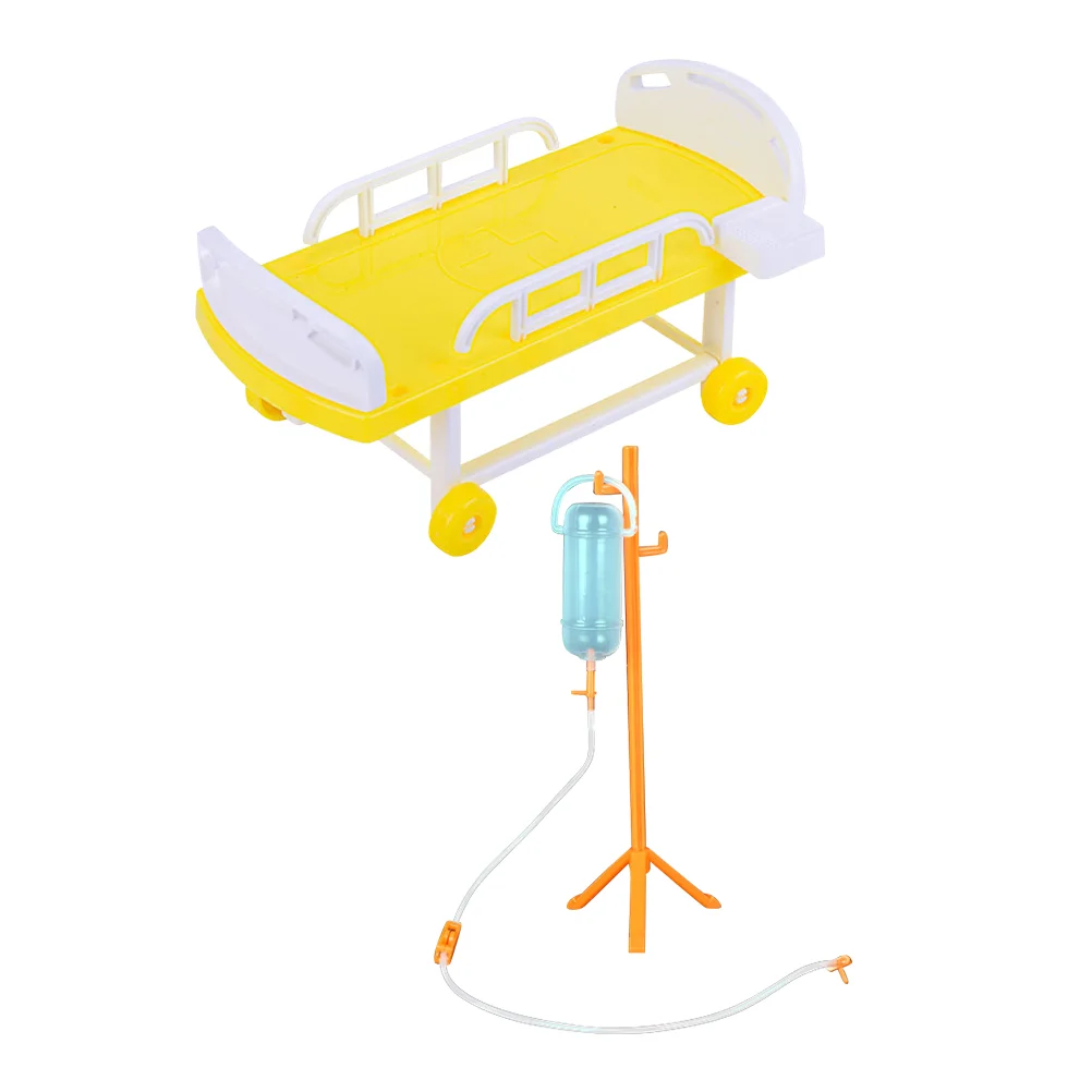

Simulated Medical Bed Playing House Toys Scene Decor Baby Decorate Nurse Plastic Mini Game Supplies