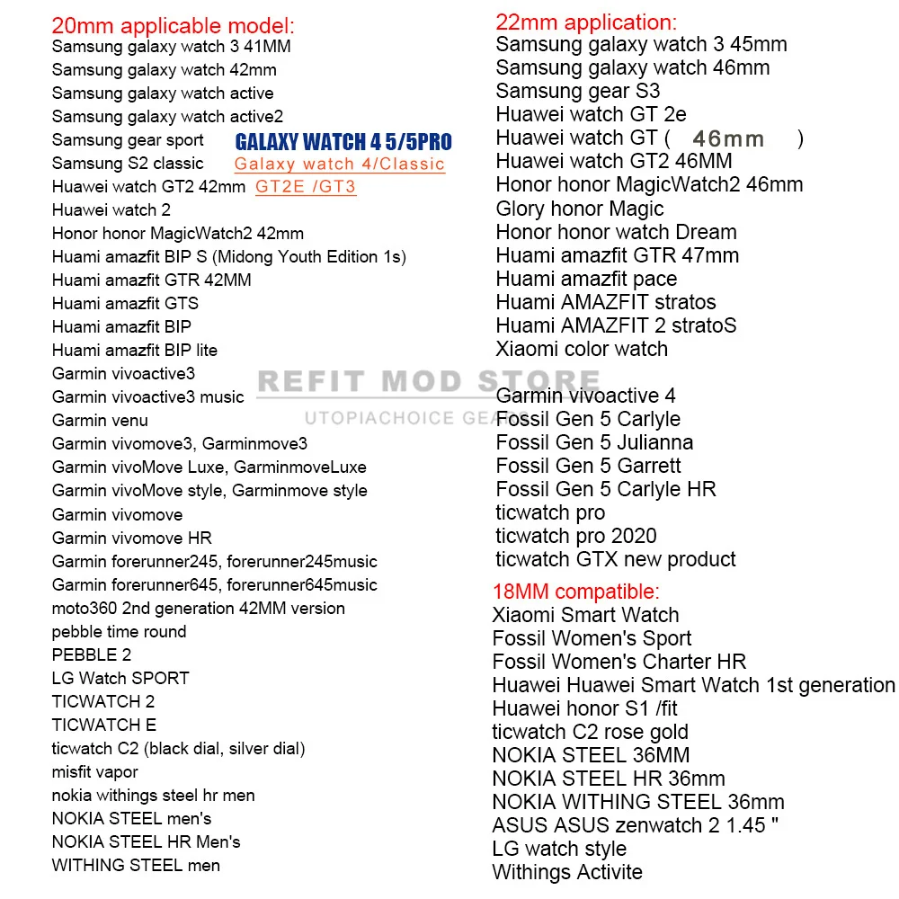 20mm 22mm Alpine Loop Strap for Samsung Galaxy Watch 4 5 Pro Active2 Gear S3 Nylon Elastic for Huawei GT 2/3 Pro WristBand