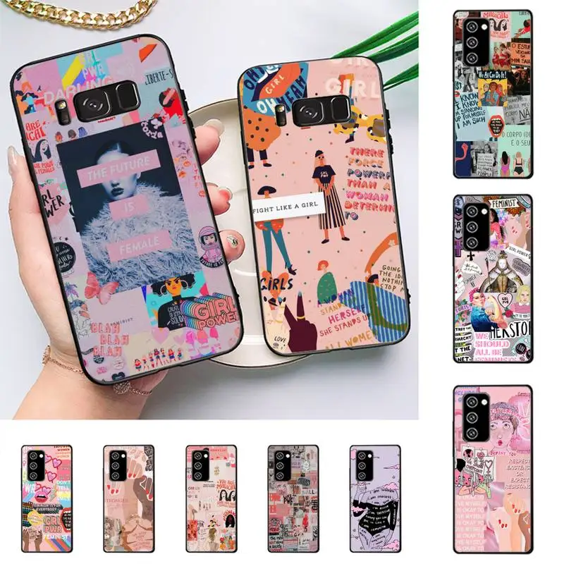 

Feminist Feminism Aesthetics Girl Power Phone Case for Samsung J 2 3 4 5 6 7 8 prime plus 2018 2017 2016 core