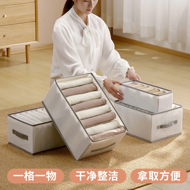 

Drawer Storage Box Home Compartment Clothes Sweater Finishing Box Dormitory Storage Foldable Pants Home Storage Organization