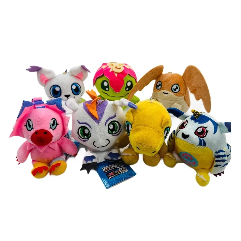 Фото Плюшевые игрушки-подвески Digimon Adventure 10 см: Патамон, Агумон, Тейлмон, Гомамон, Пиёмон, Габумон – коллекционные фигурки, подарки №3