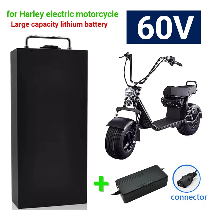 

Harley Electric Car Lithium Battery 18650 Battery 60V 50Ah for Two Wheel Foldable Citycoco Electric Scooter Bicycle with Charger