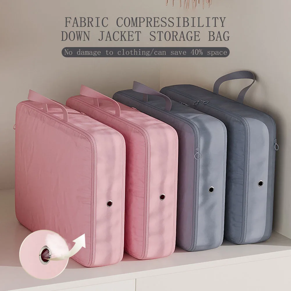 

Travel Fabric Art Compressible Storage Bag Down Jacket Out-of-Season Clothes Quilts Moving Organizing Storage Bag Large Capacity