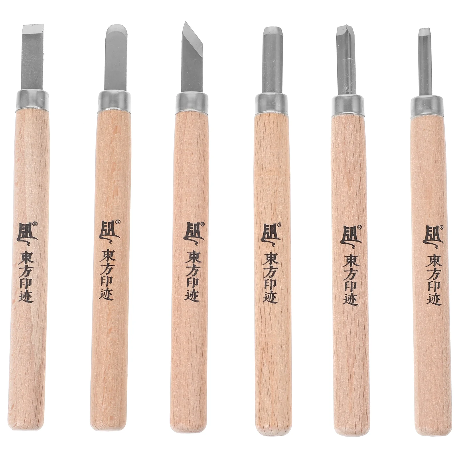 

6 Pcs Woodcutting Working Suit Sculpture Tool Kits Manual Wooden Carving Student Tools