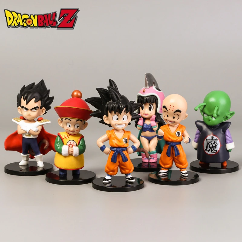 6 шт. Dragon Ball Z Q версия аниме Сон Гоку Гохан Vegeta Gogeta Krilin Piccolo Bulma фигурка игрушка