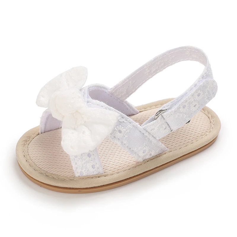 as na lato dla małych dziewczynek w wieku 0-18 miesięcy Butterfly Knot Design Antypoślizgowa gumowa podeszwa zewnętrzna Miękk...