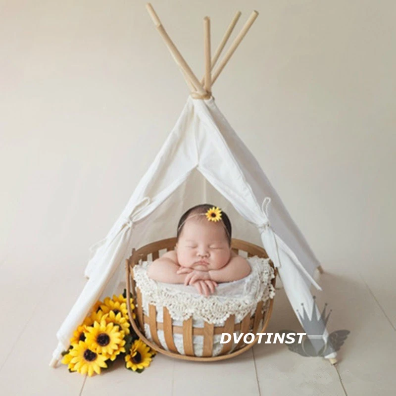 Dvotinst Newborn Baby Photography Props Mini Wigwam Tent Decoration Fotografia Accessories Infantil Studio Shooting Photo Prop | Детская