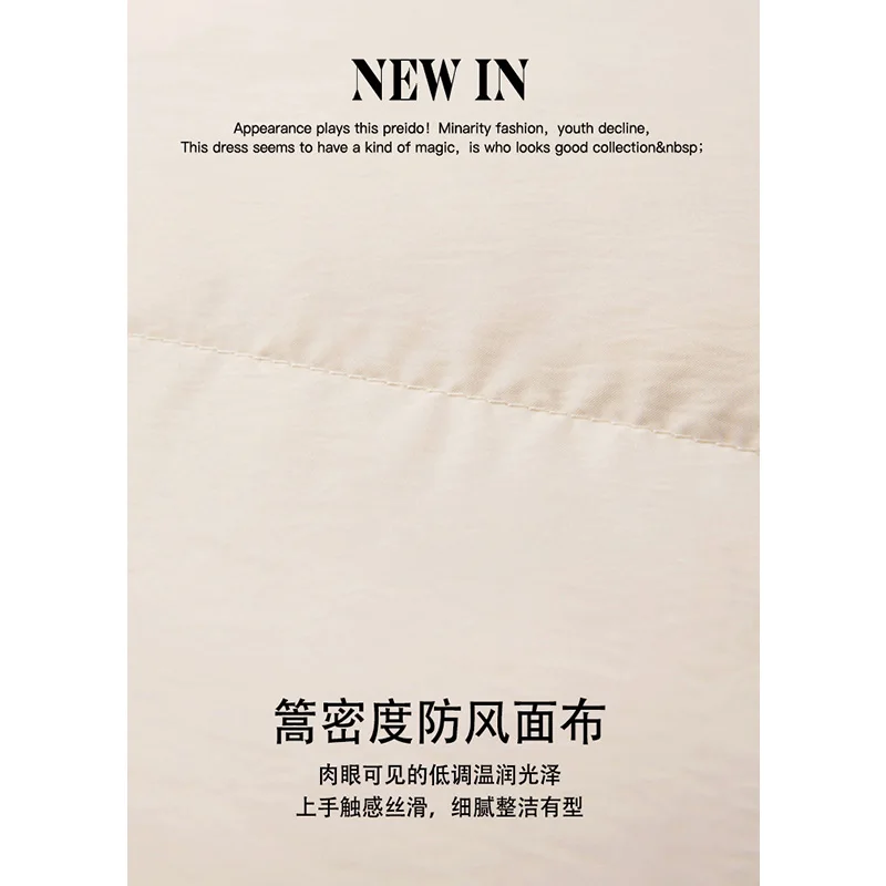 design High Street  winter jacket women  90%  White duck down  puffer jacket women Collar Detachable Pockets Covered Button