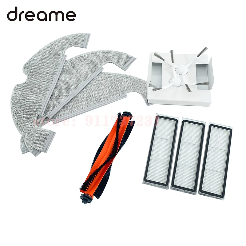 

Запчасти для робота-пылесоса Dreame Bot D10 Plus RLS3D, сменные детали, аксессуары, основная боковая щетка, фильтр НЕРА, Швабра, оригинал