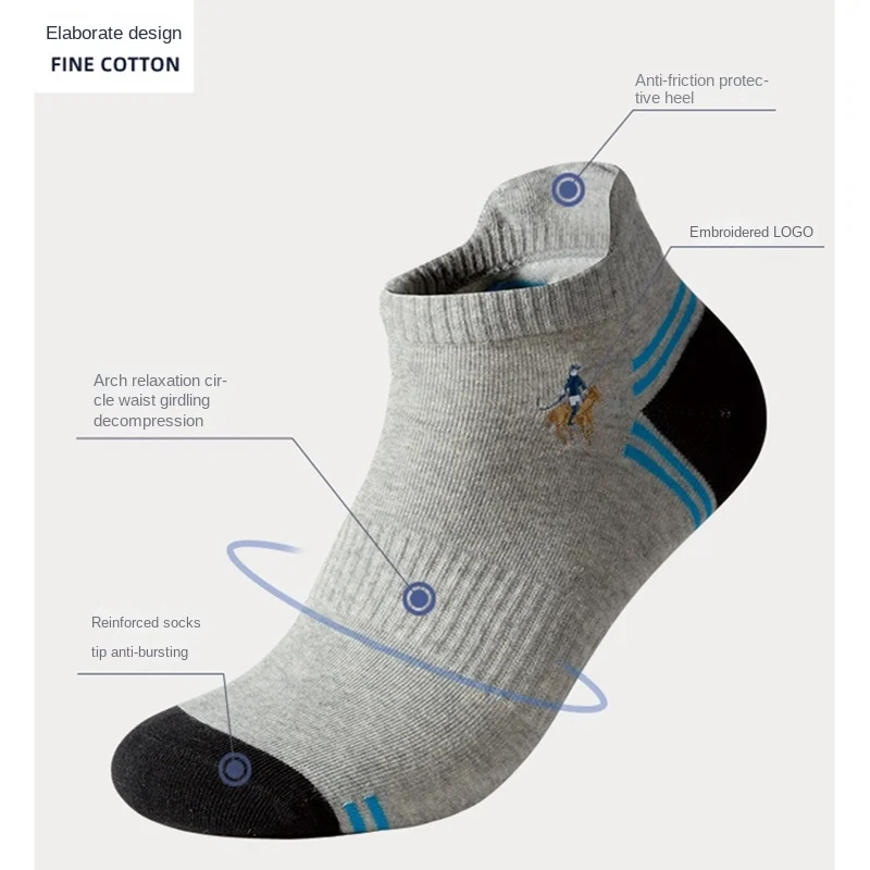 Men socks breathable sports socks for men cotton Deodorant ship socks luxury designer brand socks set 5 pairs wholesale