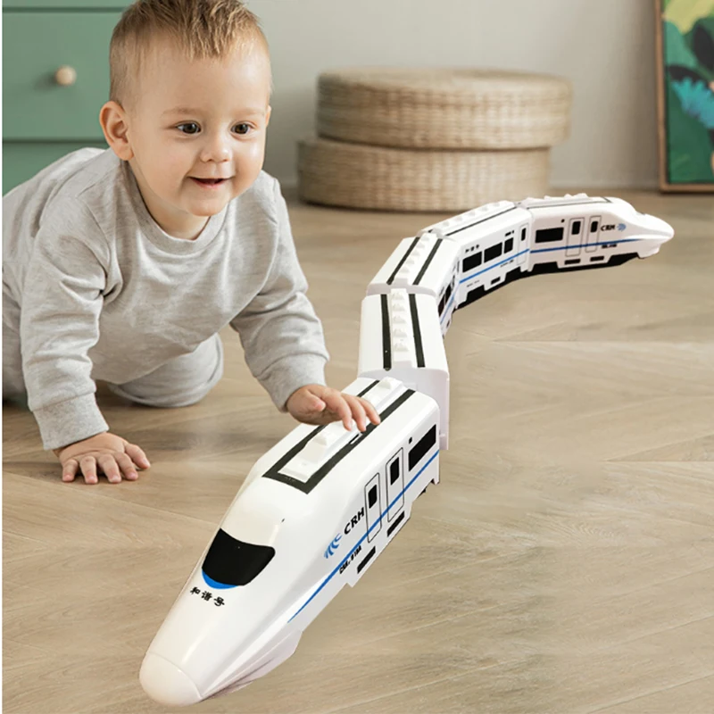 

Электрический универсальный поезд «гармония» без пульта дистанционного управления, игрушки, имитация высокоскоростной железной дороги, модель автомобиля, подарок для мальчиков