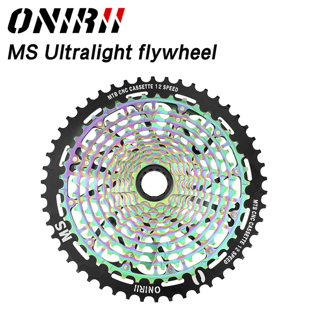 ONIRII MTB MS 12 Speed 10-50T Lightweight 378g CNC Cassette ULT Micro K7 Spline 12speed For M6100 M7100 M8100 Mountain Bik New