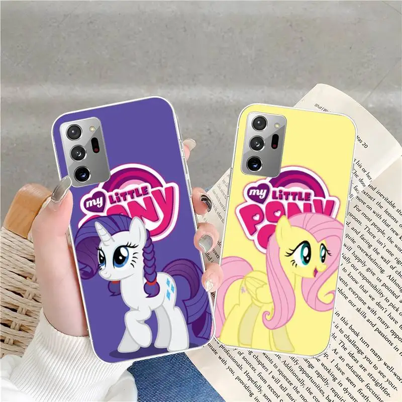 Cartoon Pony Phone Case Transparent For Samsung S30 S21 S20 Fe Ultra S10 E S8 S9 Plus Lite 2019 S7 Edge Cover