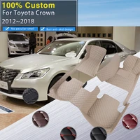 car floor mats for toyota crown s210 20122018 carpet luxury leather mat auto durable rug full set anti dirt pad car accessories