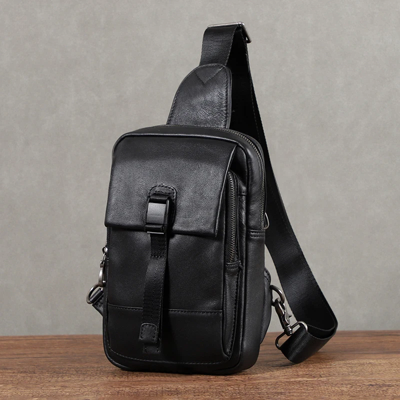 

EUMOAN трендовая Мужская нагрудная сумка, кожаная спортивная сумка через плечо для отдыха, сумка на одно плечо, мужская кожаная нагрудная сумка