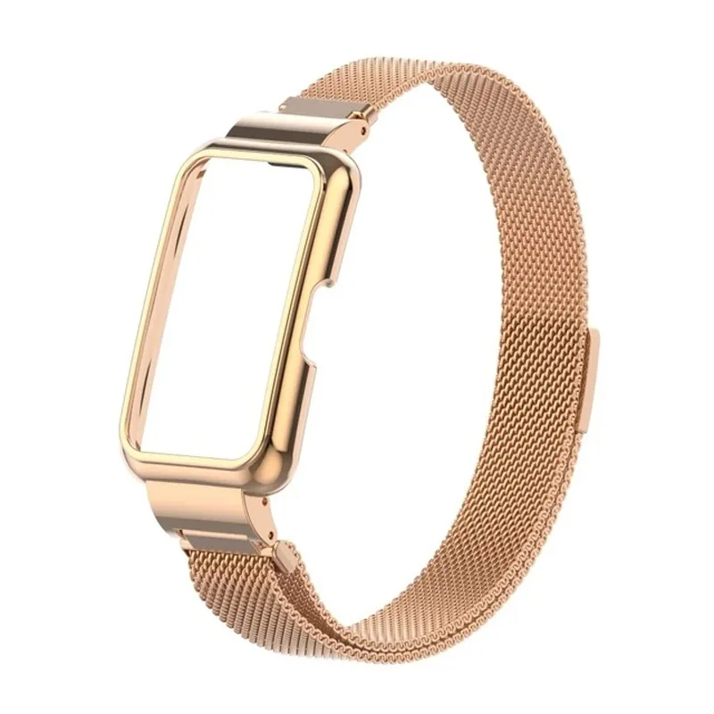 Фото Браслет из нержавеющей стали для Huawei Band 9, браслет для Huawei Band 8, Миланский Браслет из нержавеющей стали для Huawei Band 9/8/7 №1