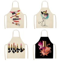 creative nail polish cosmetic pattern apron kitchen baking accessories apron for men korean kitchen supplies sleeveless apron