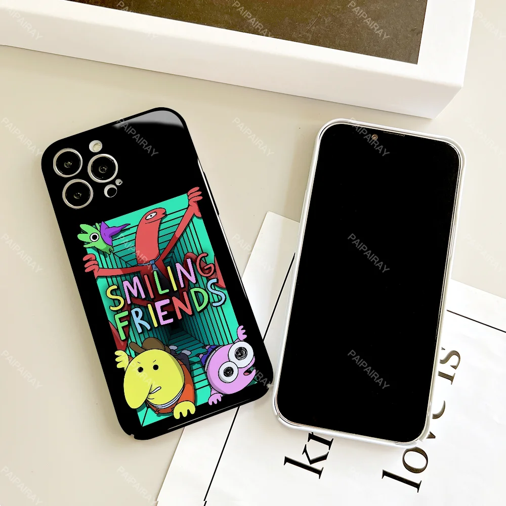 Фото Чехол для телефона с забавным мультяшным искусством аниме S-Smiling F-Friends для Samsung S 24 25 23 22 Ultra Plus A 04E 5G HD Hard Cover Film Shell №3