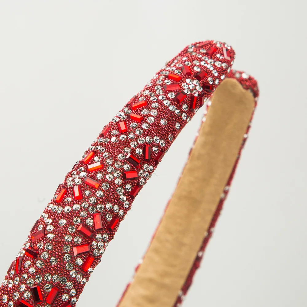 Повязка для волос в ретро-стиле простой обруч с камнями виде подсолнуха