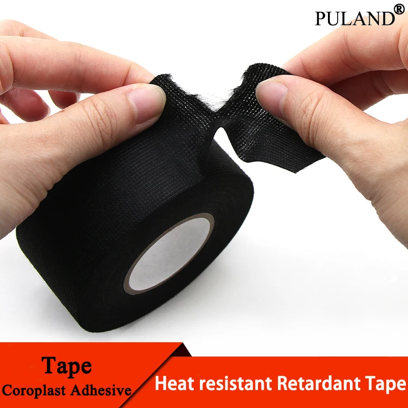 

1/3/5 roll Heat-resistant Adhesive Cloth Fabric Tape 9-50mm For Automotive Cable Tape Harness Wiring Loom Electrical Heat Tapes