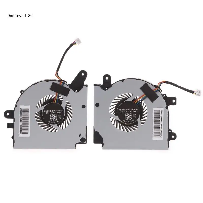 

R9CB CPU GPU Fan Laptop Cooling Fan DC5V 0.55A 4-pin 4-wires for MSI GF75 MS-17F1 17F2 17F4 17F5 Laptop Part Brushless Motor
