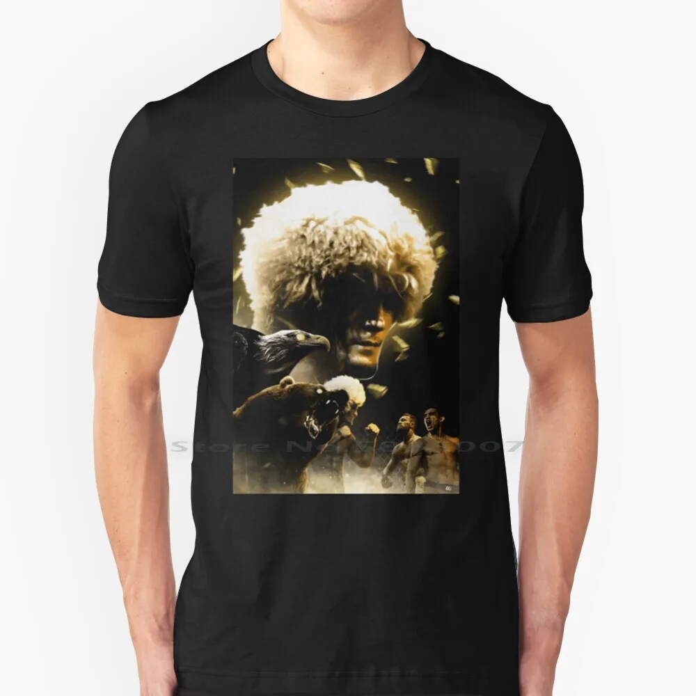 

Khabib Nurmagomedov T Shirt 100% Cotton Russian Lightweight Champ Champ Khabib Nurmagomedov Vs Conor Mcgregor Khabib The Eagle