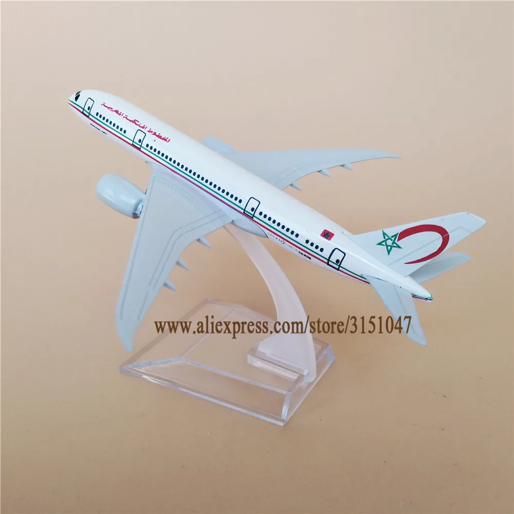 16cm Royal Air Maroc Airlines B787 Boeing 787 Airplane Model Plane Alloy Metal Aircraft Diecast Toy Kids Gift | Дом и сад