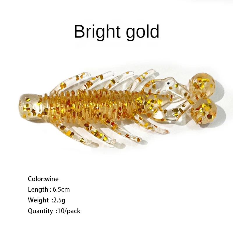 

30 шт., мягкая рыболовная приманка, 6,5 см