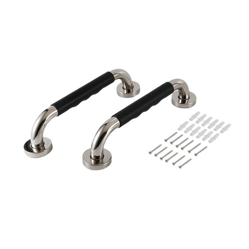 

2 Pack Shower Grab Bar Anti Slip Grip, Stainless Steel Bath Grab Bar Balance Bar, Wall Mount Safety Handrail Support