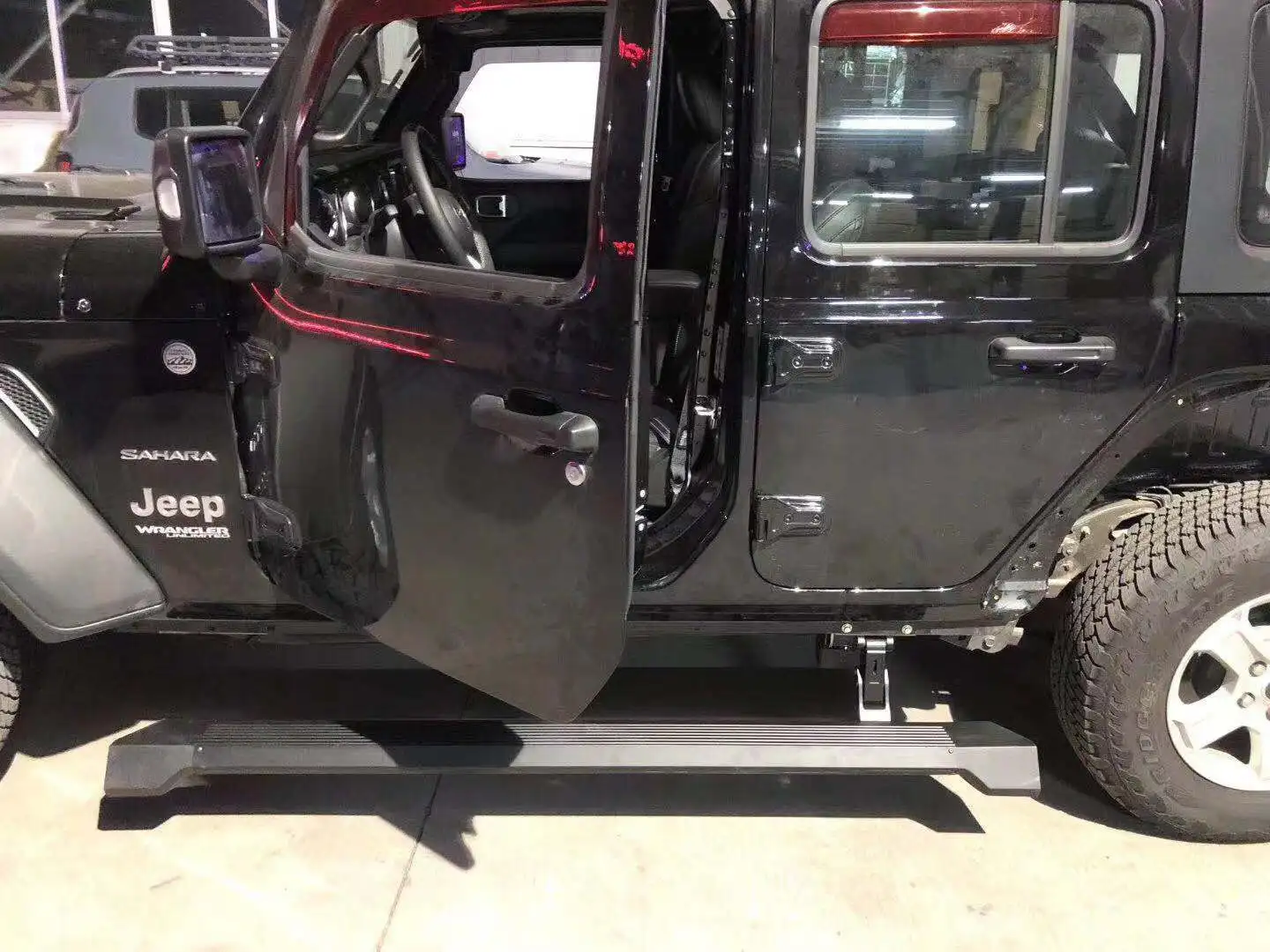 Для Японии 4-дверная электрическая педаль боковая ступенька черный алюминиевый