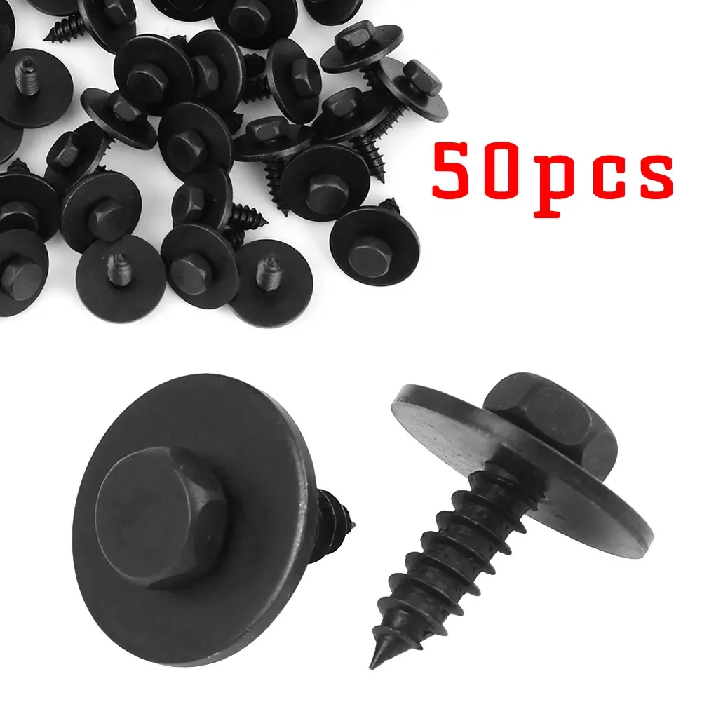 

50pcs Retainers Screw Bolt Fender Liner Under Cover Screw Durable
