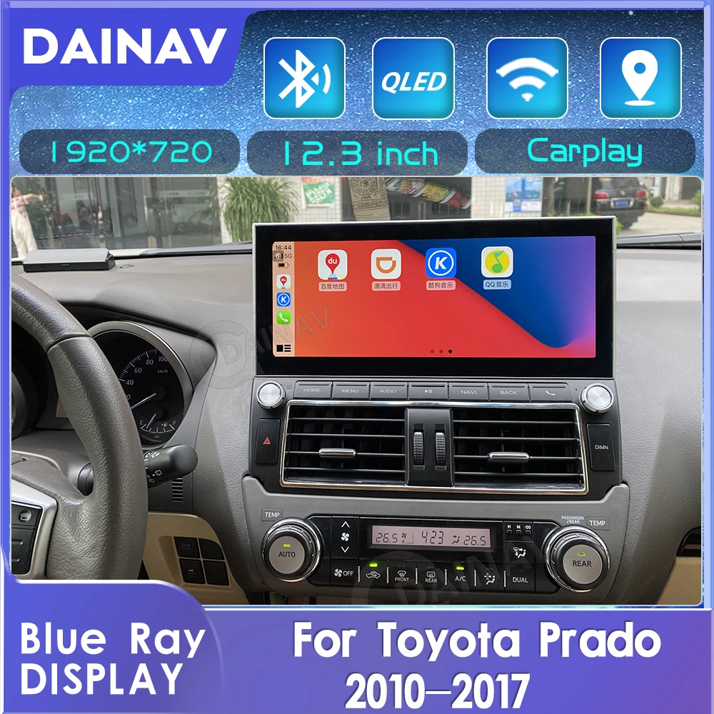 

CarPlay For Toyota Prado 2011-2017 Android 10 Car Radio stereo receiver DVD player IPS touch screen GPS navigation multimedia pl