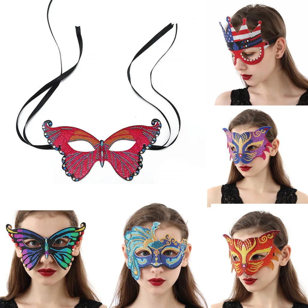 

5D Diy Diamond Painting Mask Girl 3d Cross Stitch Full Diamond Embroidery Diamond Mosaic Pattern Paint Diamond New Year Gift