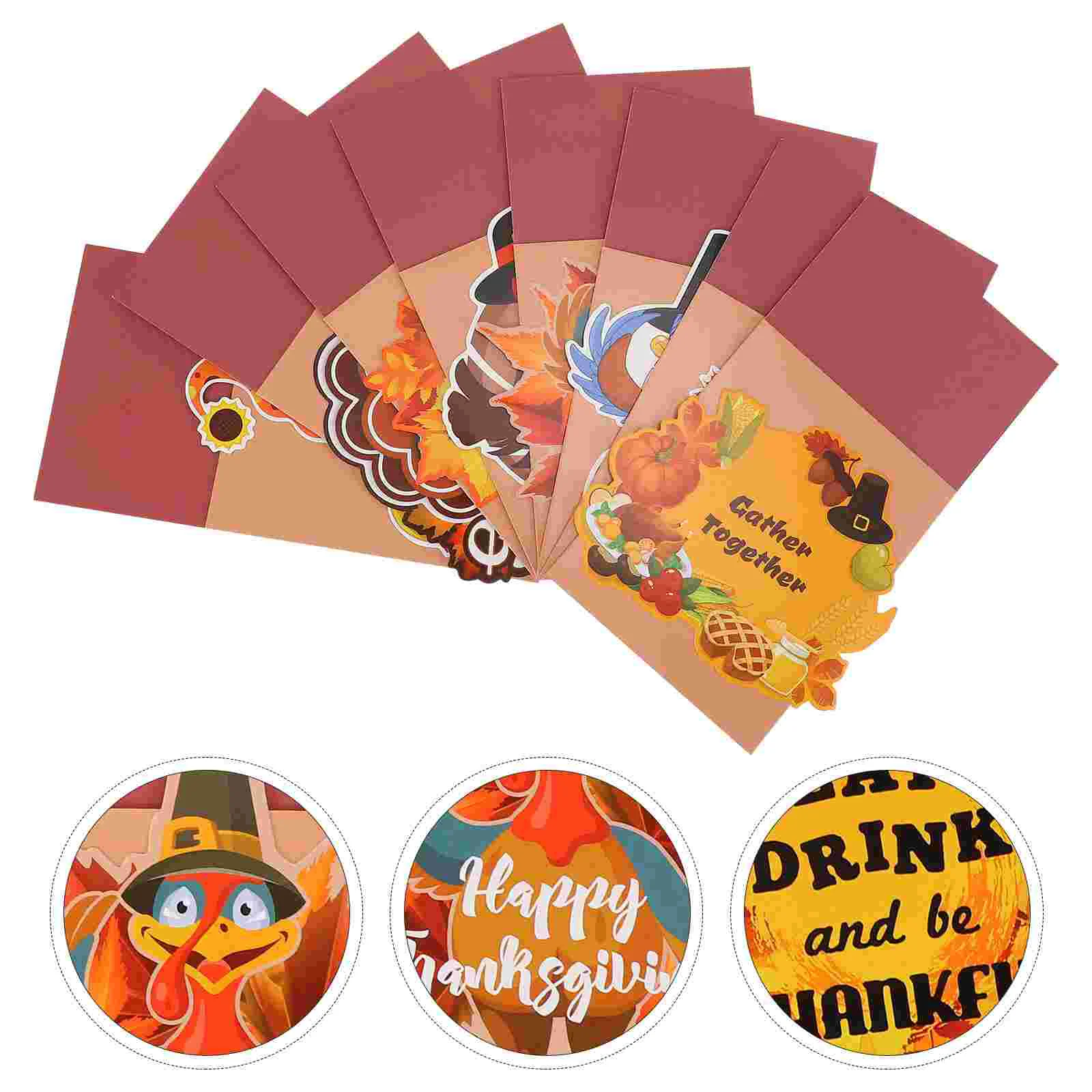 

8Pcs Creative Practical Colorful Festival Gifts Table Ware Cards for Table Ware Party