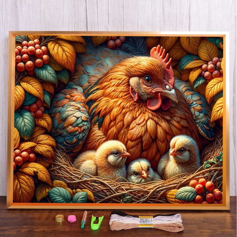 Набор для вышивки крестиком 11CT Старая курица